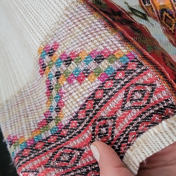 Aztec Handmade Large Throw Blanket Scarf Tablecloth Western Fabric Rare 84"×41" - Picture 14 of 17